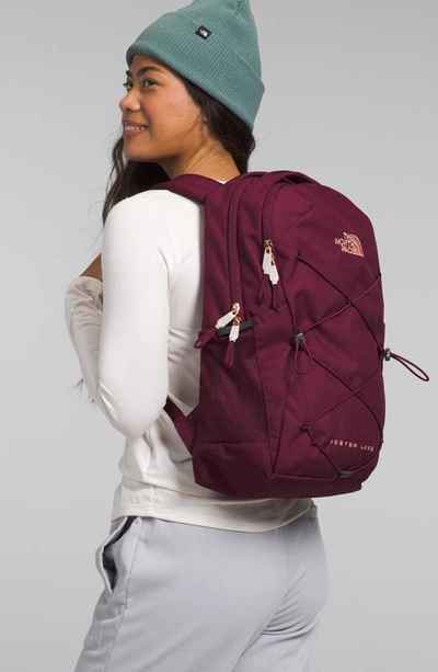 Shop The North Face Jester Luxe Backpack In Boysenberry/ Coral Metallic