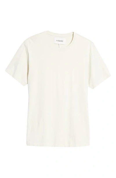 Frame Logo Cotton T-shirt In Blanc