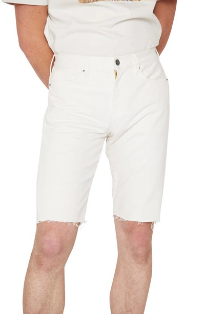 Shop Frame L'homme Relaxed Cutoff Shorts In Au Natural Grind