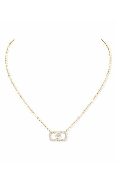 Messika So Move 18k Yellow Gold Diamond Pave Pendant Necklace In Yellow Gold
