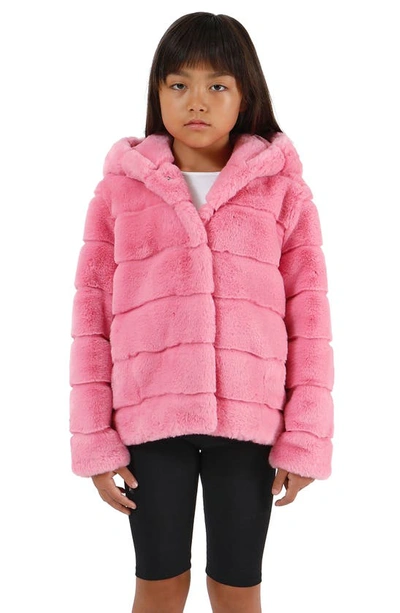 Shop Apparis Kids' Goldie Faux Fur Coat In Lolly Pink