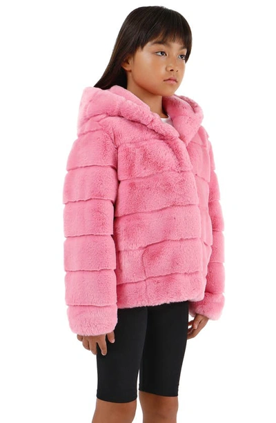 Shop Apparis Kids' Goldie Faux Fur Coat In Lolly Pink
