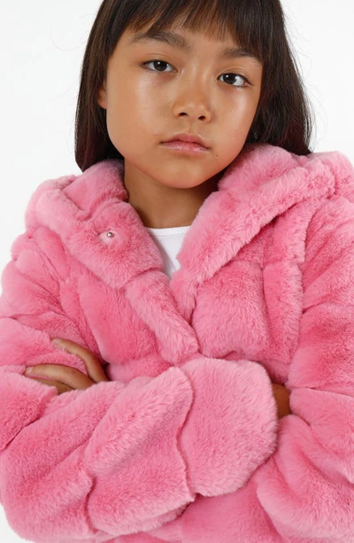 Shop Apparis Kids' Goldie Faux Fur Coat In Lolly Pink