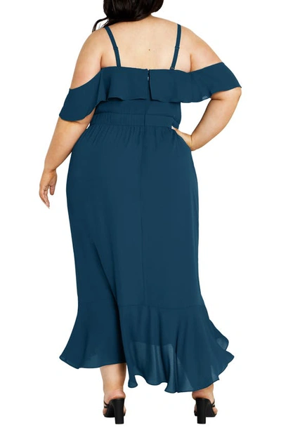 Shop City Chic Remy Midi Dress In Emerald