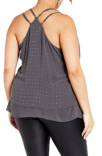 Shop City Chic Studded Strappy Tank In Night Sky