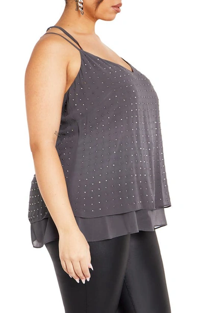 Shop City Chic Studded Strappy Tank In Night Sky