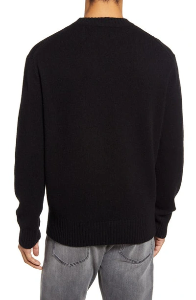 Shop Frame Cashmere Crewneck Sweater In Noir
