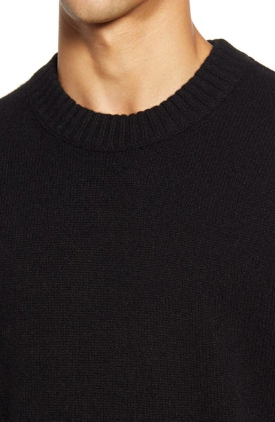 Shop Frame Cashmere Crewneck Sweater In Noir