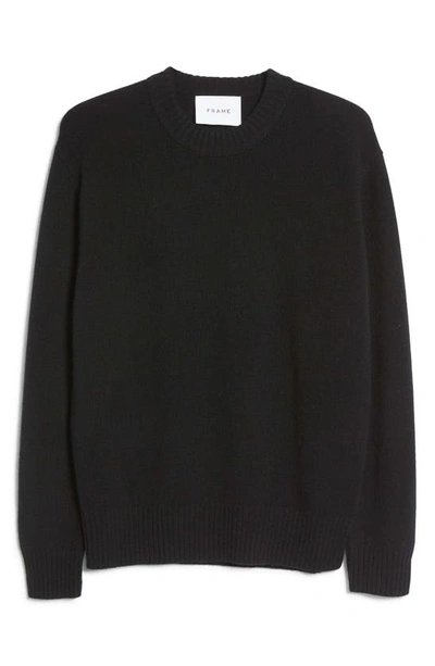 Shop Frame Cashmere Crewneck Sweater In Noir