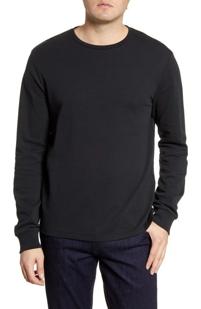 Shop Frame Duo Fold Long Sleeve Cotton T-shirt In Noir