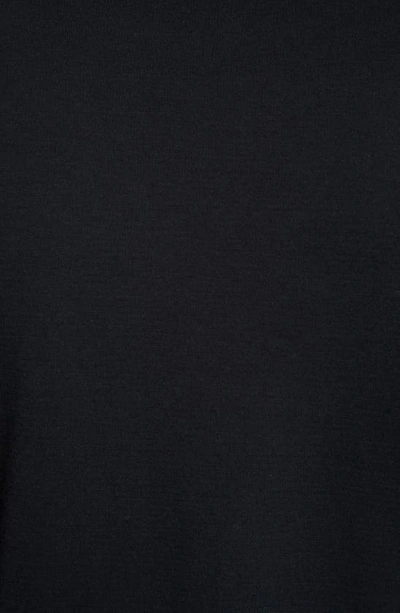 Frame Duo Fold Long Sleeve Cotton T-shirt In Noir