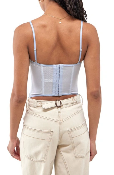 Shop Bdg Urban Outfitters Modern Love Corset Top In Arctic Ice/ Zen Blue