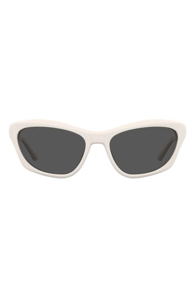 Shop Chiara Ferragni 60mm Cat Eye Sunglasses In White/ Grey