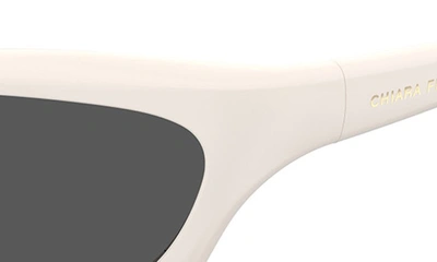 Shop Chiara Ferragni 60mm Cat Eye Sunglasses In White/ Grey