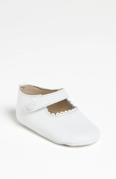 Elephantito Unisex Scalloped Edge Mary Jane - Baby In White
