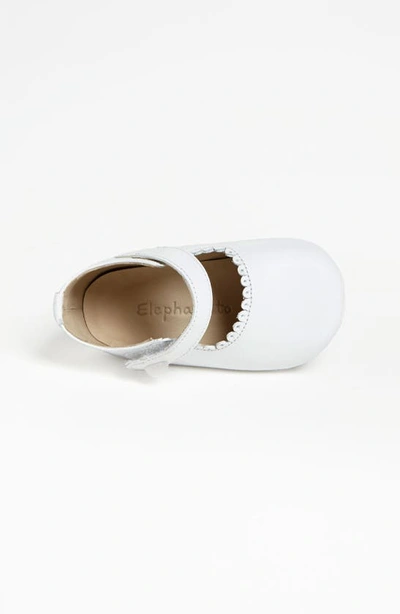 Shop Elephantito Mary Jane Crib Shoe In White