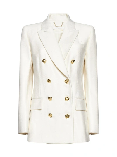 Chloé Double-breasted Blazer With Gold-tone Buttons In Coconut Milk