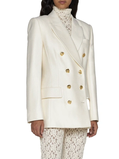 Chloé Double-breasted Blazer With Gold-tone Buttons In Coconut Milk