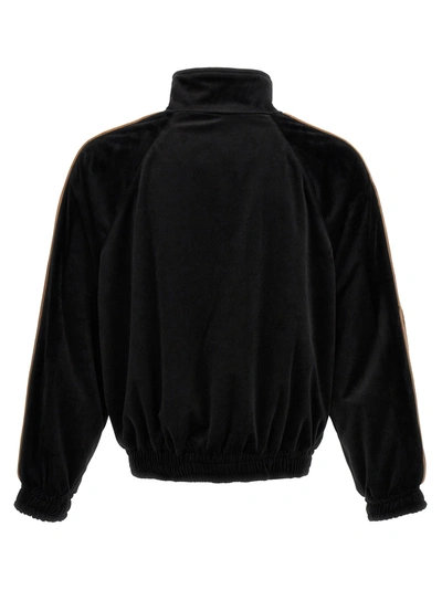 Rhude Men's Velvet Side-stripe Crest Track Jacket