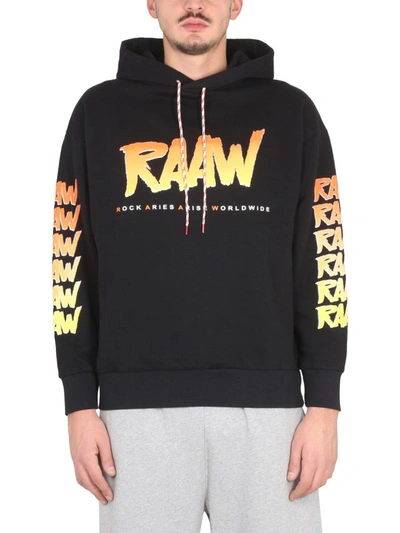 Aries Sweatshirt With Logo Print Unisex In Black