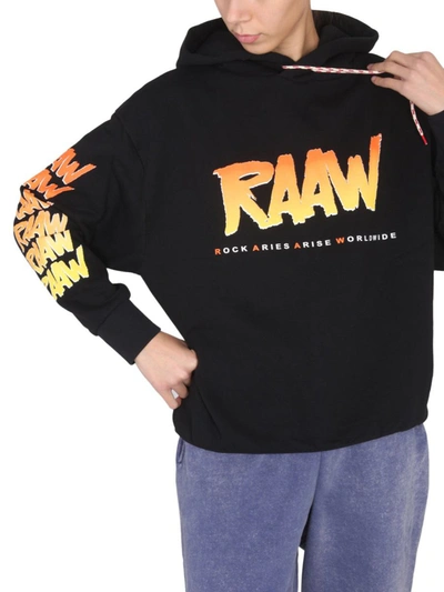 Aries Sweatshirt With Logo Print Unisex In Black