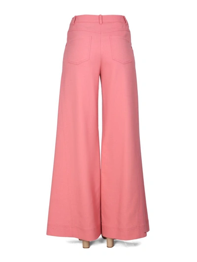 Shop Boutique Moschino Chic Flare Pants In Pink