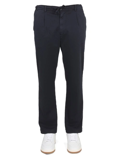 Shop East Harbour Surplus Cotton Pants In Blue