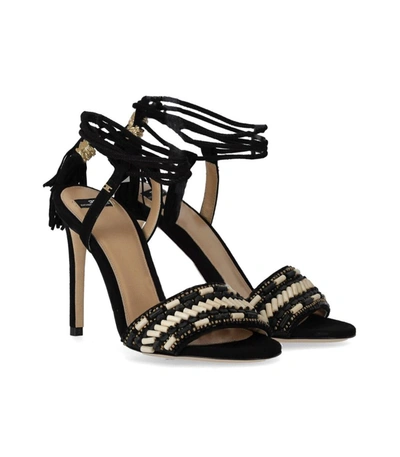 Shop Elisabetta Franchi Red Carpet Black Heeled Sandal