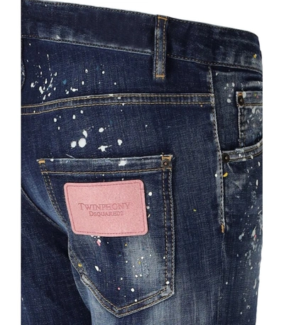 Shop Dsquared2 Cool Girl Cropped Blue Jeans