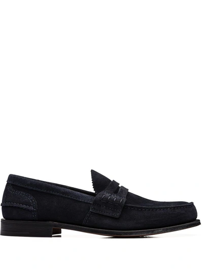 Shop Church's Pembrey Rodeo Loafers In Blue