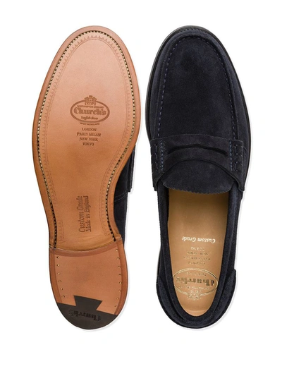 Shop Church's Pembrey Rodeo Loafers In Blue