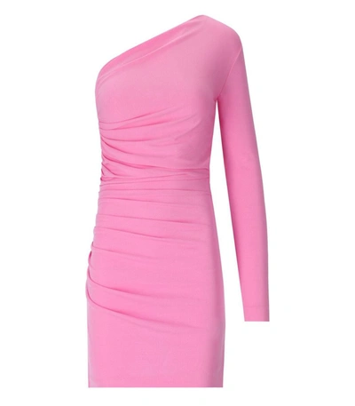 Shop Dsquared2 Pink One-shoulder Dress