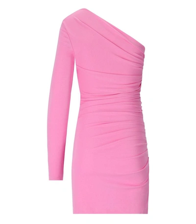 Shop Dsquared2 Pink One-shoulder Dress