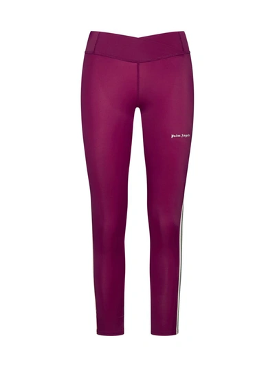 Shop Palm Angels Trousers In Purple