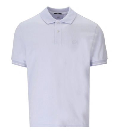 Shop Cp Company X Clarks C.p. Company  Tacting Piquet Lila Polo Shirt In Lilac