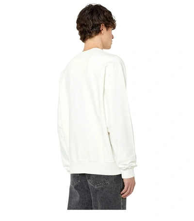 Shop Diesel S-macs-poff Off-white Sweatshirt