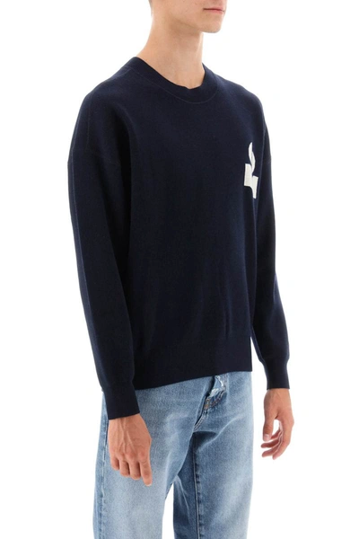 Shop Isabel Marant Marant Wool Cotton Atley Sweater In Blue