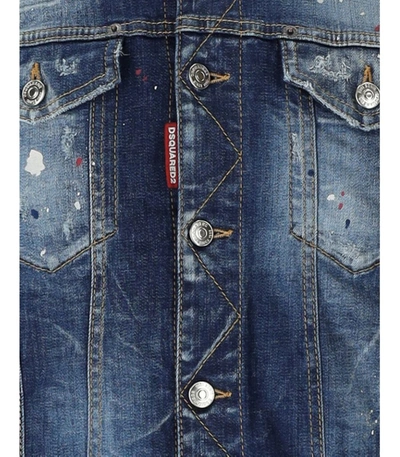 Shop Dsquared2 Dan Jean Blue Denim Jacket