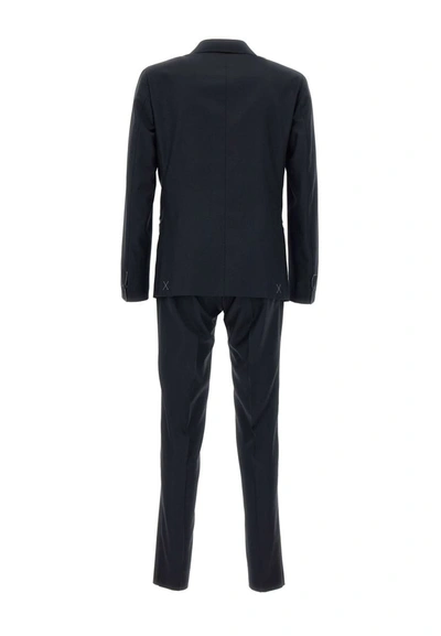 Shop Eleventy Wool Suit In Blue
