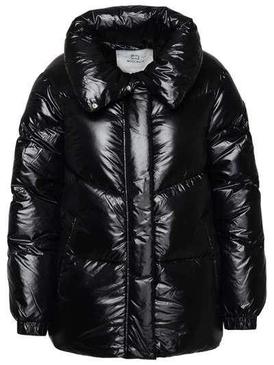 Shop Woolrich Aliquippa Black Nylon Puffer Jacket