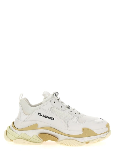 Shop Balenciaga Triple S Sneakers In White