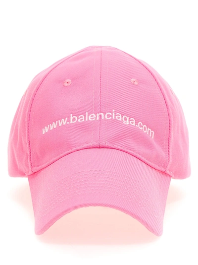 Shop Balenciaga Bal.com Cap In Pink