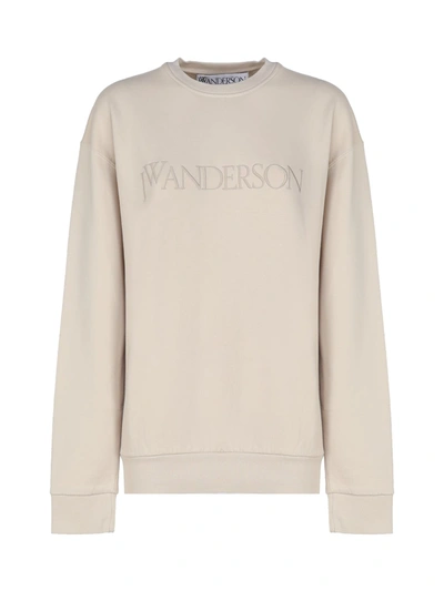 Shop Jw Anderson J.w. Anderson Sweatshirt With Logo In Beige