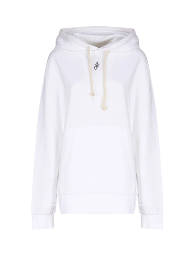 Shop Jw Anderson J.w. Anderson Sweatshirt With Embroidered Logo In White