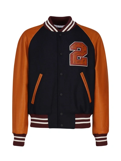 Shop Dsquared2 Bomber College In Navy Blue