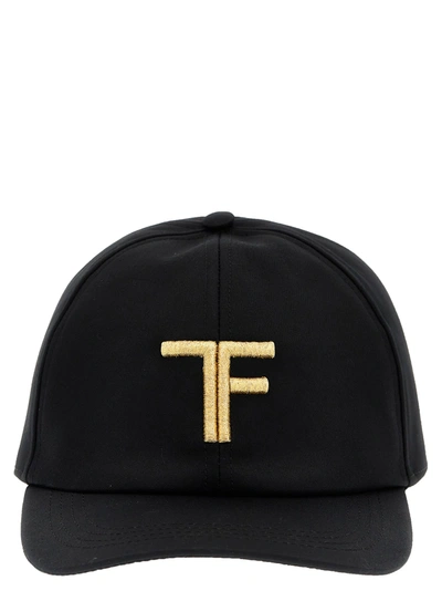 Shop Tom Ford Logo Embroidery Cap In Black