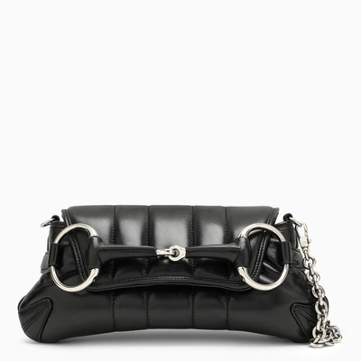 Shop Gucci Horsebit Chain Small Black Bag Women