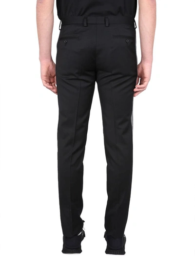 Shop Dolce & Gabbana Stretch Wool Pants In Black