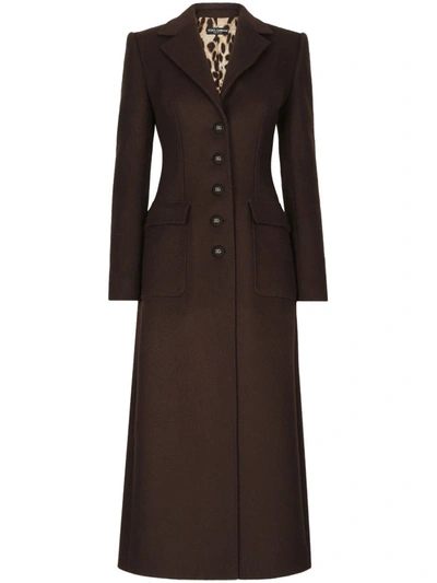 Shop Dolce & Gabbana Coat Clothing In Brown