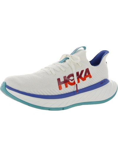 Shop Hoka One One Carbon X 3 Womens Fitness Performance Running Shoes In White